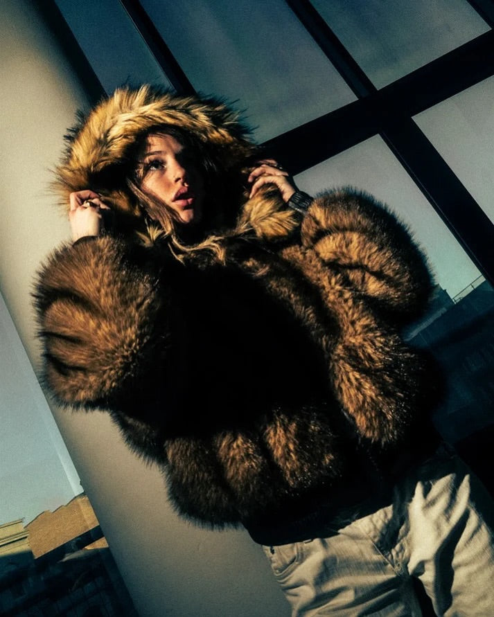 Firefly Reversible Fur Leather Bomber Jacket