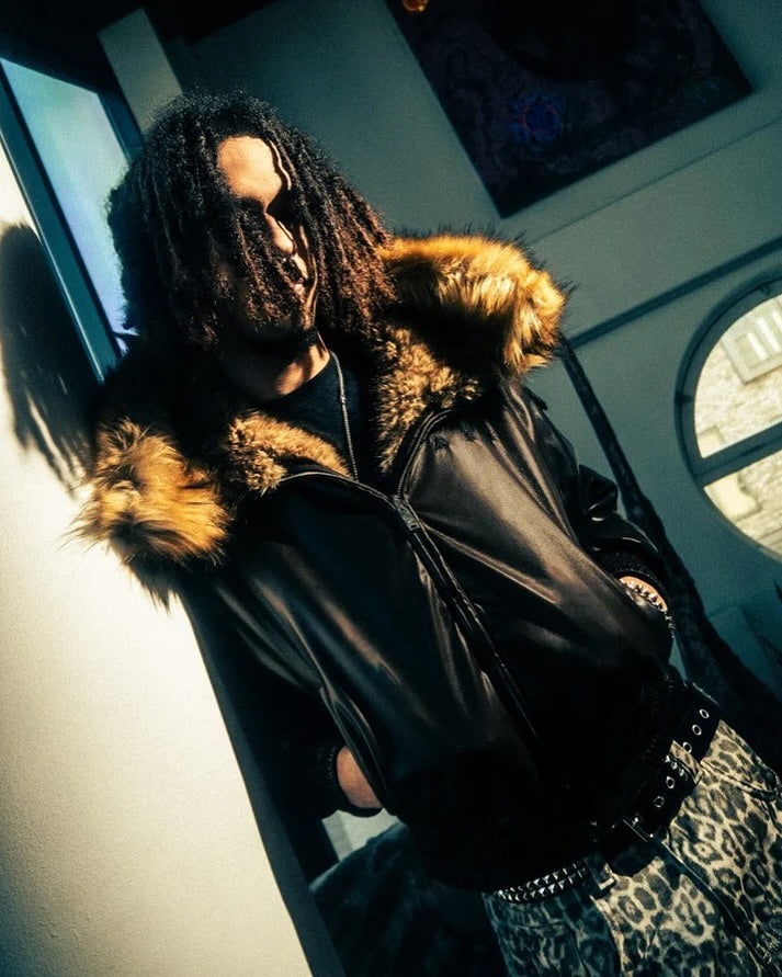 Firefly Reversible Fur Leather Bomber Jacket